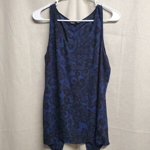 Express Midnight Blue Floral Tank Top